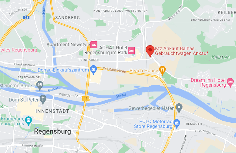 Das ist der Aufenthaltsort unserer Betriebsstätte in Google Maps.